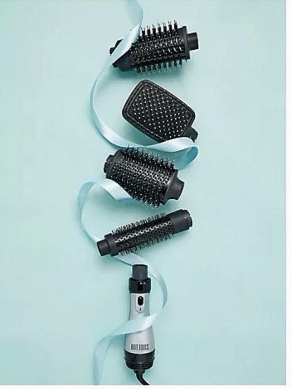Hot Tools Pro Signature Blowout Hair Brush Ultimate 4-Pc Kit Blck/Silver New - Picture 5 of 9